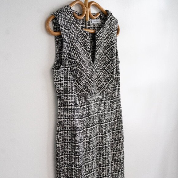 Black and White Calvin Klein Pattern Dress - Picture 2 of 5
